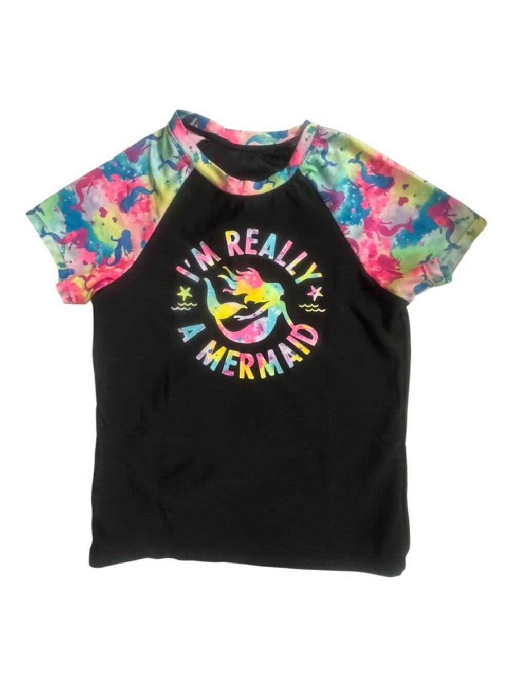 Rash guard Top MERMAID Girls Size 10-12